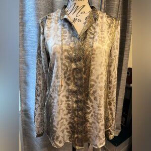 Shirt with Gold Chain Detail